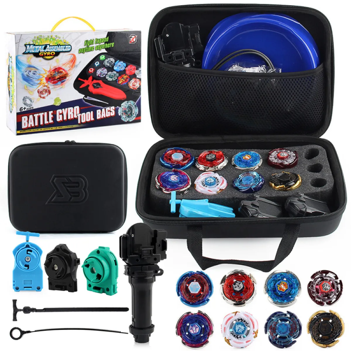 Toupie Toupie Beyblades Metal Fusion Blade Bley Set 25Pcs dans un étui de transport Toupie Gyroscope Jouets pour enfants 230825