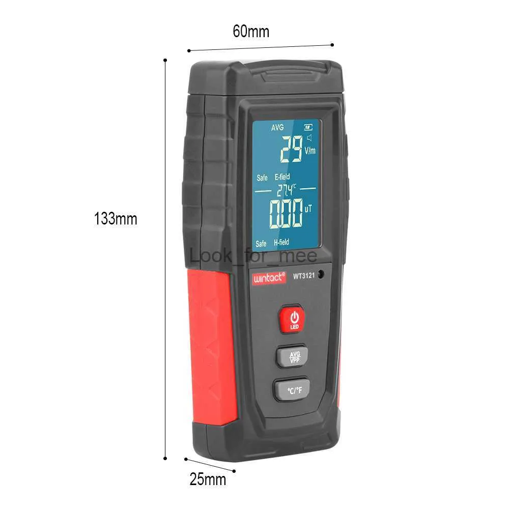 RZ Digital LCD EMF Meter Electro Field Detector Handhållen strålningstestare WINTACT WT3121 HKD230826