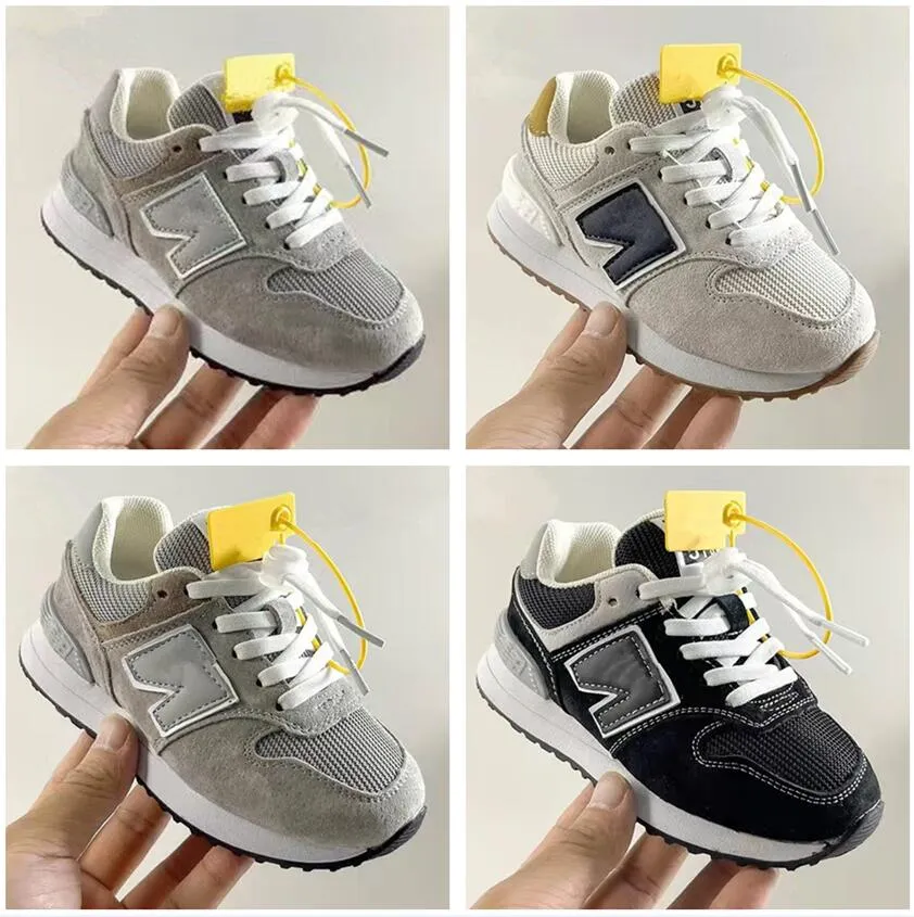 Quality Kids Shoes High Nb Designer 574 Boys Sport Sneaker Toddlers Girls Youth Kid Children Hook Loop Trainers Infants