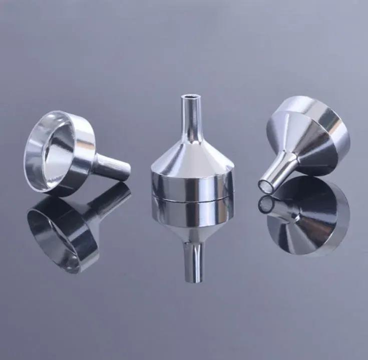 Metal Small Aluminum Funnel for Perfume Bottles Transfer Diffuser Bottle Mini Liquid Gold/Black/Silver Kitchen Tools SN2817