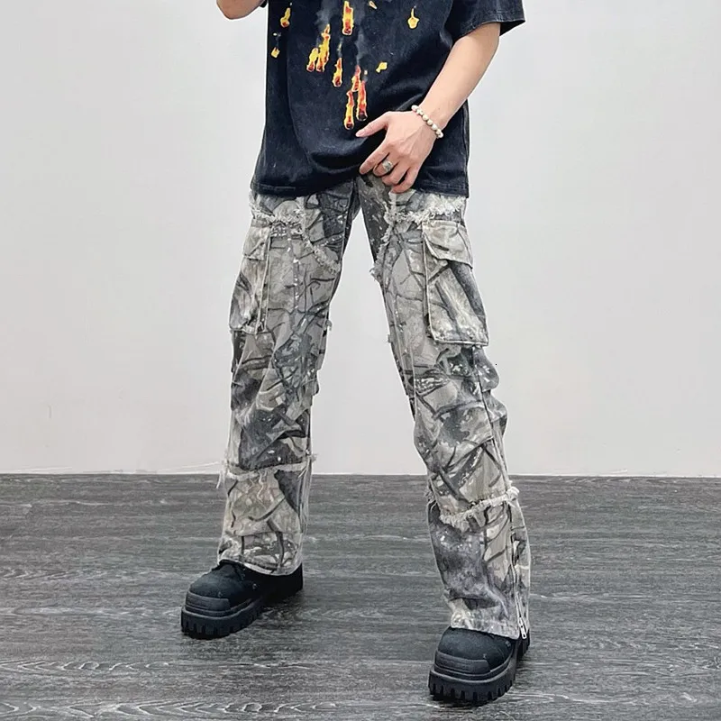 Camouflage Y2K Cargo Target Jean Overalls For Men And Women Camouflage Y2K Cargo Target Jean Overalls For Men And Women