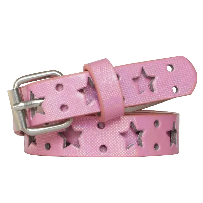 Ceintures de chaîne de taille Kawaii rose Y2k ceinture femmes jean boucle réglable multicolore mignon coeur clouté accessoires de mode coréenne 230825