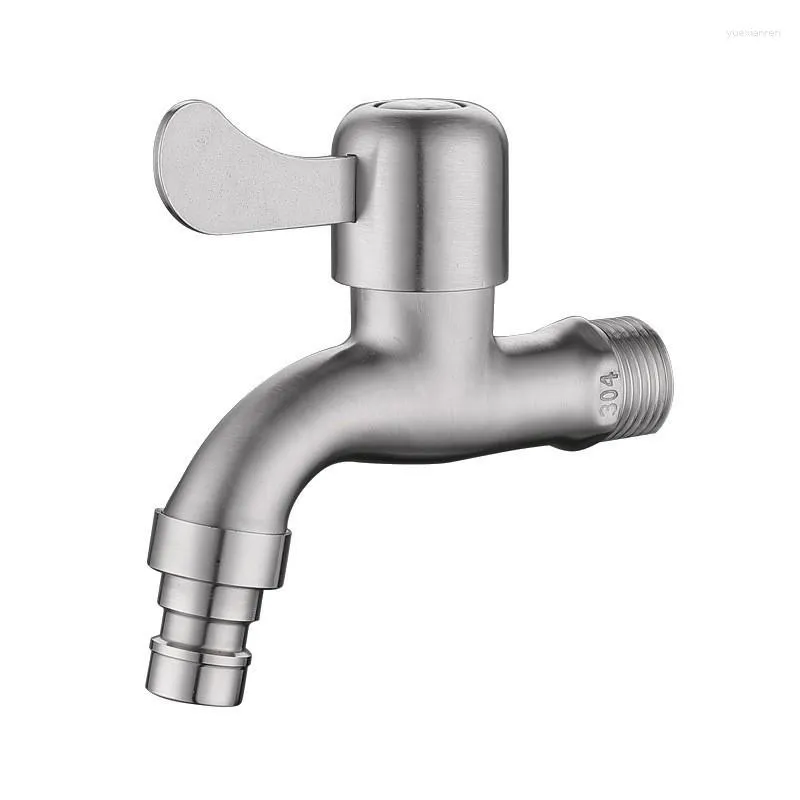 Bathroom Sink Faucets Household SUS 304 Stainless Steel Wall Washing Machine Tap Fast On Faucet Bibcocks Outdoor Garden Stopcock G1/2