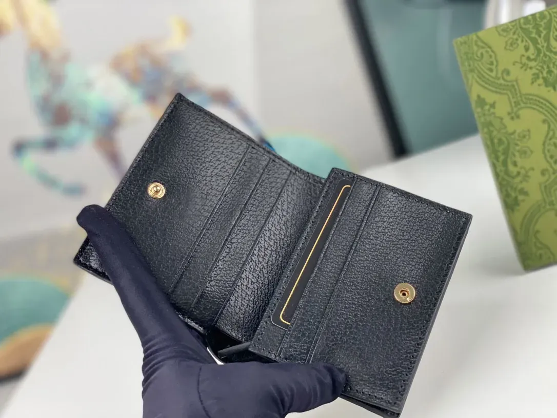 Designer carteira homens mulheres Ophidia cion bolsas luxurys titulares de cartão de crédito de alta qualidade clássico marmont letras duplas sacos de embreagem curtos com