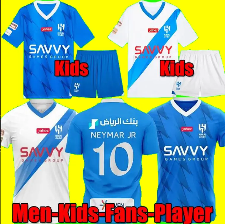NEYMAR JR 2023 2024 Al Hilal Saudi soccer jerseys 23 24 MALCOM NEVES SERGEJ VIETTO KOULIBALY LGHALO KANNO home away men kids football shirt