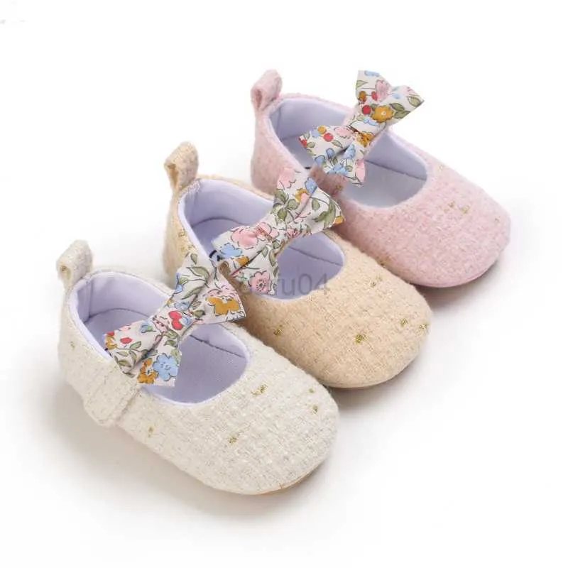 Primi Camminatori Neonato Bambino Scarpe di cotone Autunno Floreale Bowknot Infantile Primi Camminatori Neonate Scarpe Suola Morbida Infantile Culla Primi Camminatori L0826