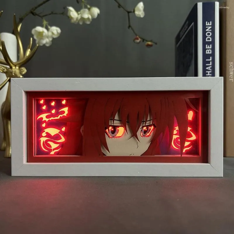 High School DxD Rias Gremory Eye Face Anime Totoro Night Light Box