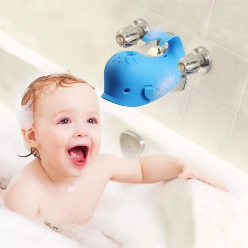 Set di accessori da bagno Copri rubinetto per vasca da bagno per bambini Silicone a forma di balena Proteggi il bagno sicuro Protezione per beccuccio di sicurezza Delfino per il bagno