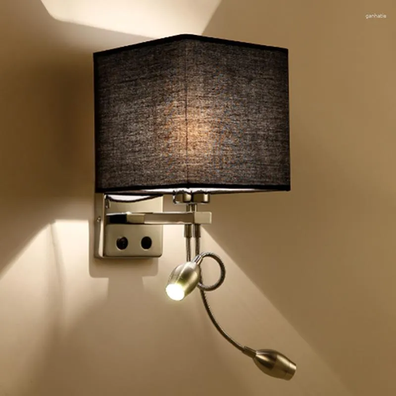 Wall Lamp Modern Adjustable Led Living Room Bedroom Bedside With Switch Usb Interface Eye Protection E27 Sconce Light Bra