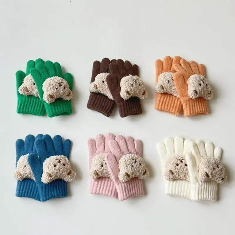 Mitaines Pour Enfants 2 6 Ans Enfants Hiver Gants Chauds Bébé Filles  Garçons Enfant En Bas Âge Épaissir Ours Mignon Tricoté Polaire Gant Enfant  Doux Doigt Complet 230826 Du 8,36 €