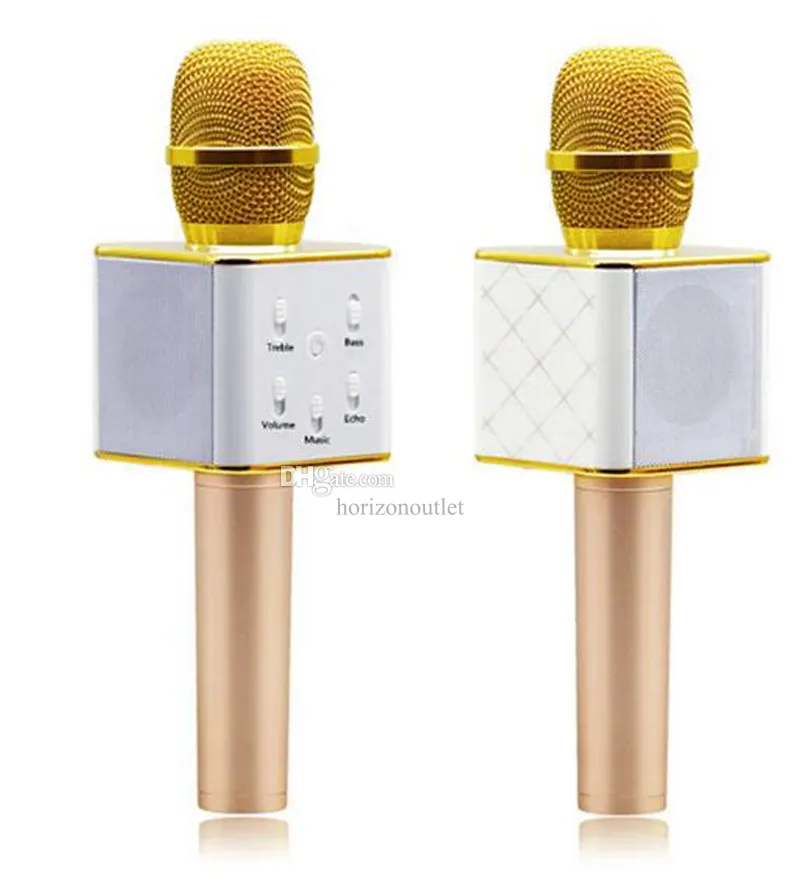 Microphone Karaoké Bluetooth sans fil avec haut-parleur Noir Q7 - V