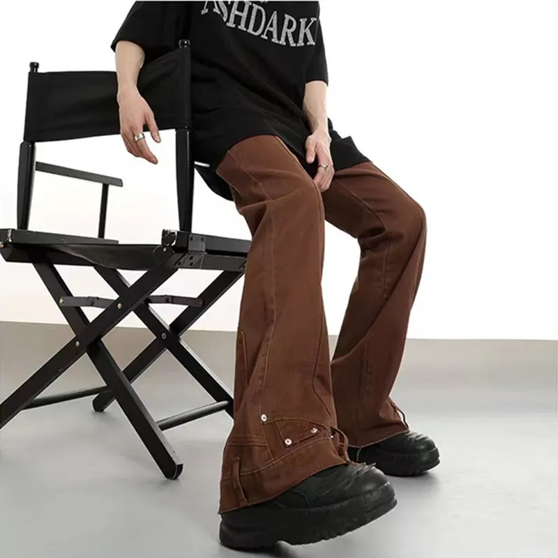 Save Big on Bulk Y2k Streetwear Jeans Men Mens Flared Pants Y2K Style Brown  Baggy Trousers Vintage Streetwear Fashion Straight Leg Cargo Pants Best 