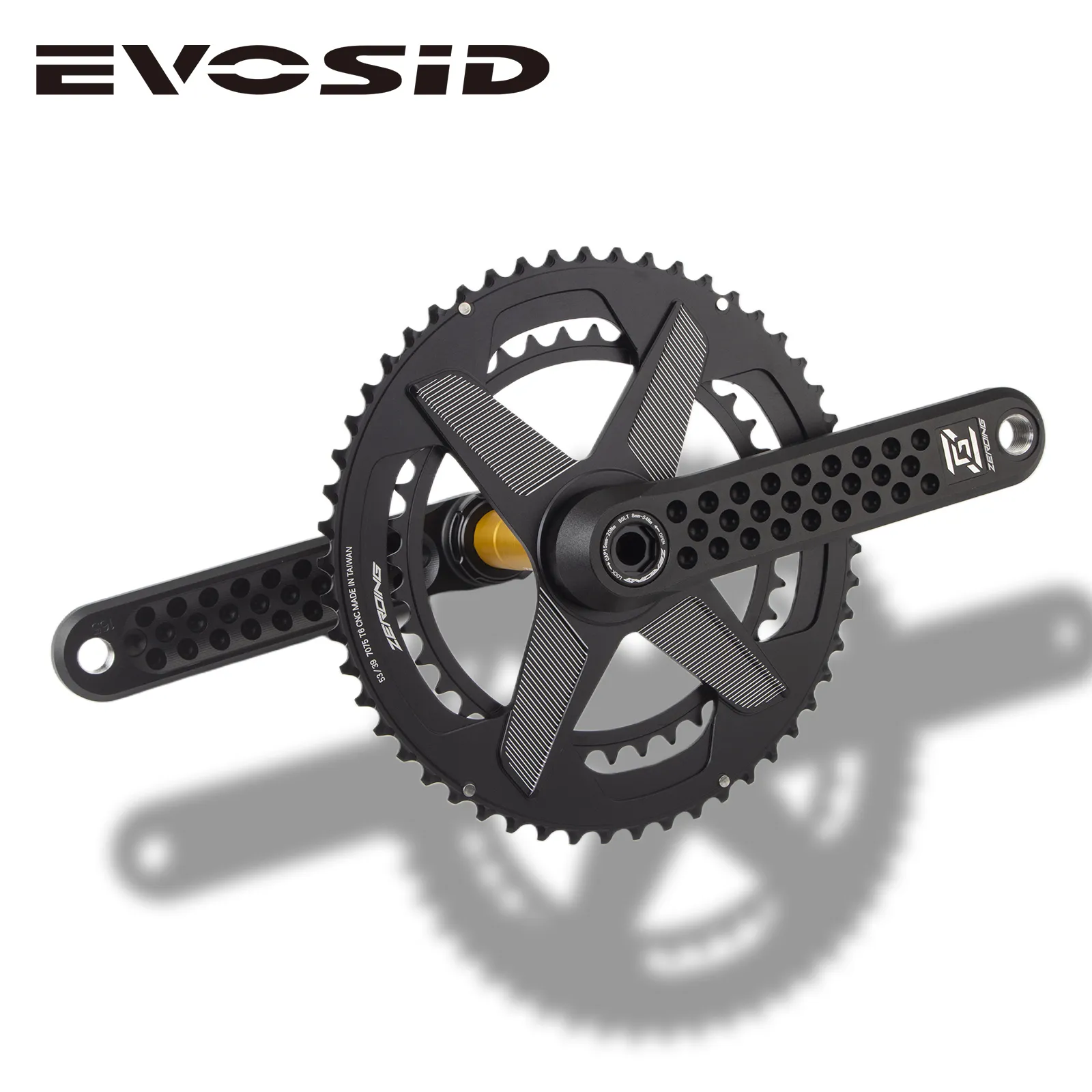 Road Bike Crankset 165 170 175mm Ultralight Hollowtech Crankset Compatibel Met Shimano Dubbele Chainring 52x36T 12s Zwart Van 43 34 DHgate