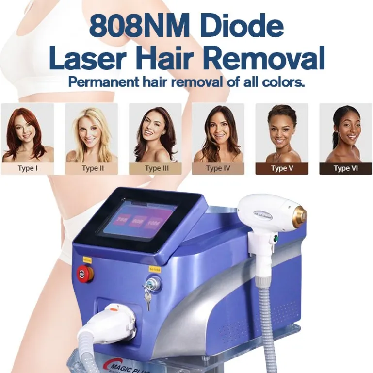 Autres équipements de beauté Big Power 300W Triple Wave Longueur d'onde unique 808Nm Diode Laser Machine d'épilation permanente indolore