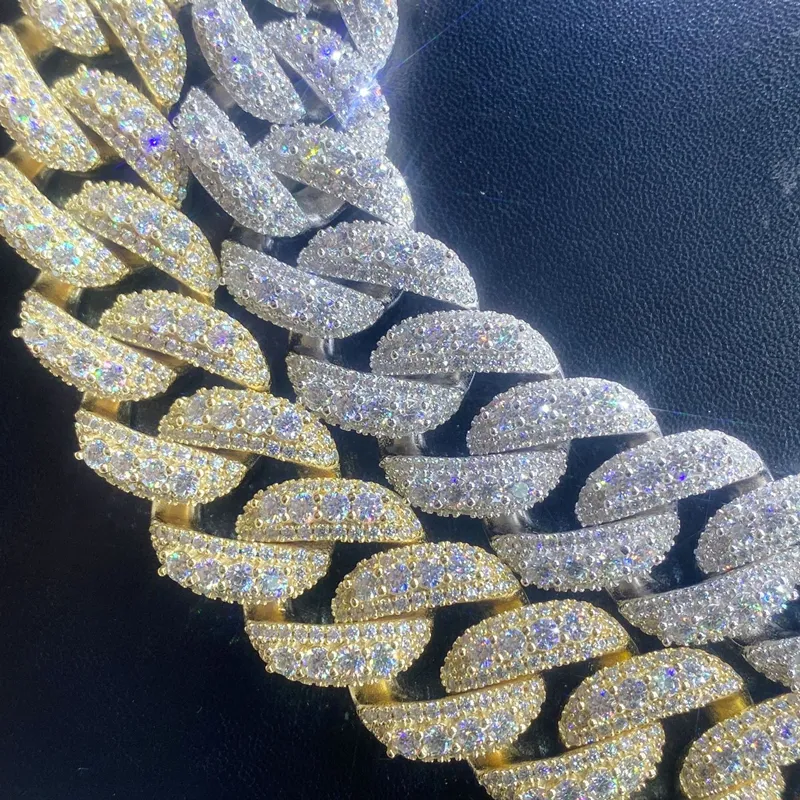 Προσαρμοσμένο Vvs Moissanite Dia Κουβανέζικη αλυσίδα k Ice Out 18mm Hip Hop Ανδρικά κοσμήματα κολιέ Miami_voghion.com