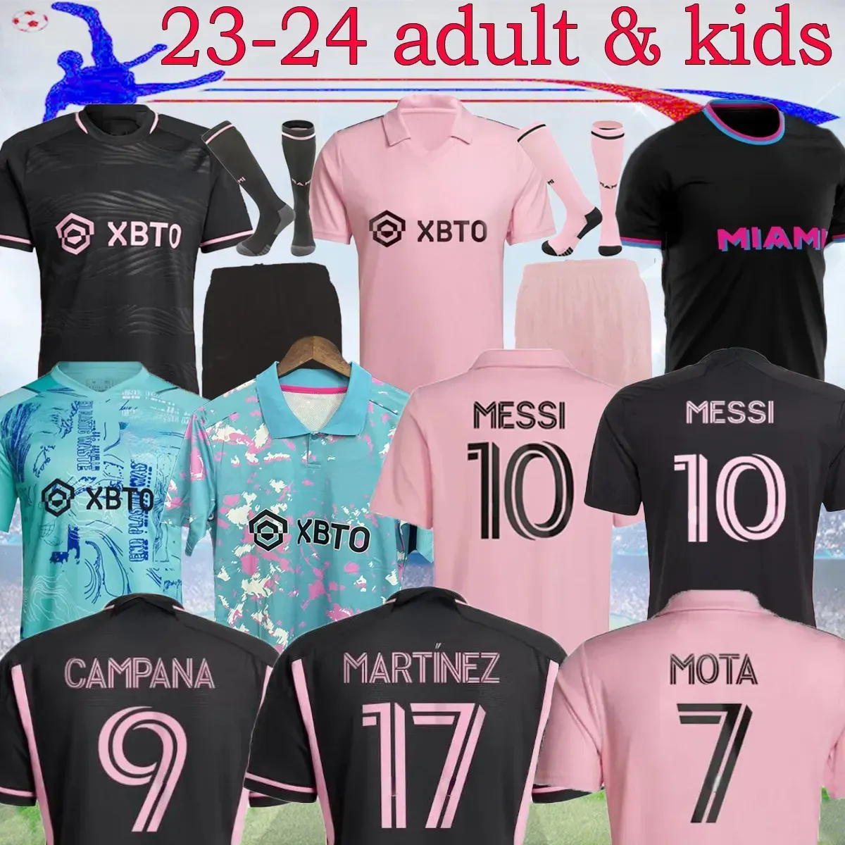 2023 2024 Inter Jerseys CF MESSIS Matuidi HIGUAIN CAMPANA YEDLIN BECKHAM 23 24 Futebol Homens Crianças Fãs Versão MLSs Camisa Kits Criança Adulto Uniforme