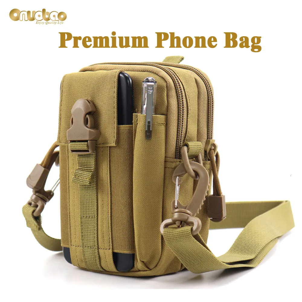 Taille Sacs Sac de téléphone portable hommes sac de taille multifonctionnel tactique ceinture sac ensemble diagonale moyen âge personnes âgées Mini petit sac loisirs Sport 230825