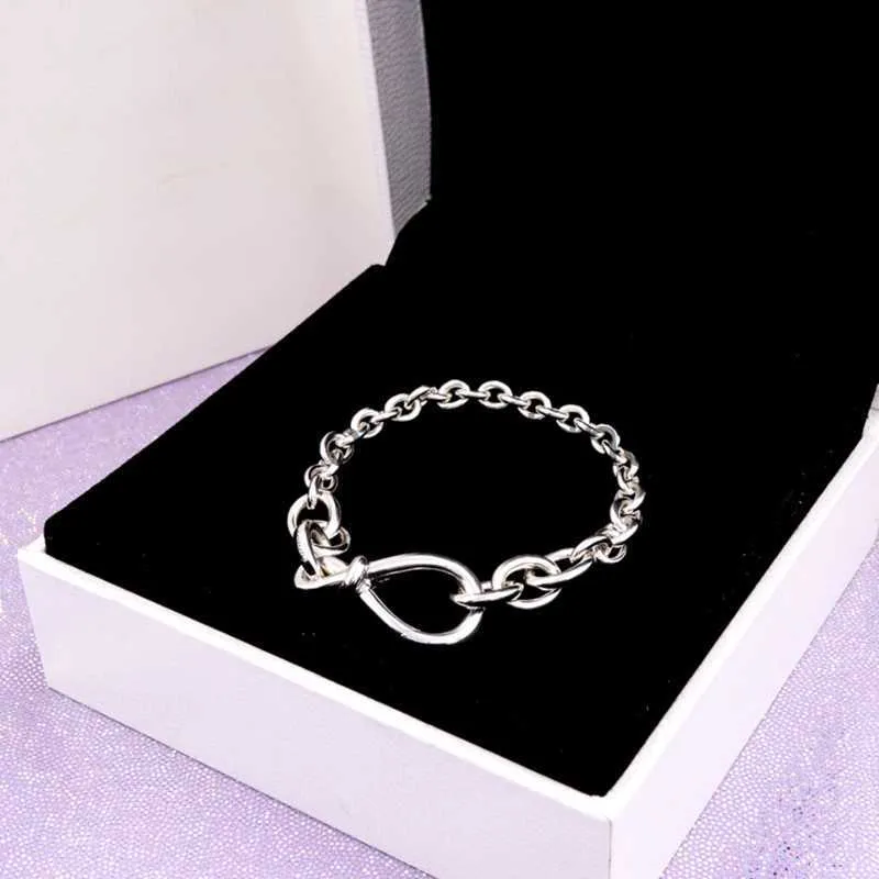Chunky infinity knot chain bracelet outlet