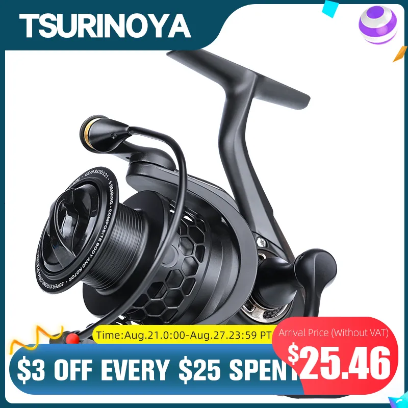 Vissen Accessoires TSURINOYA NA 2000 3000 4000 5000 Spinning Reel 12KG Max Drag Power Bass Pike Line Spool 230825