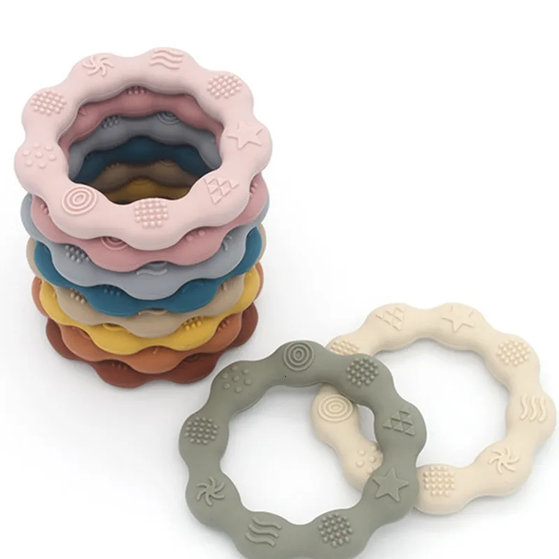 Tänder leksaker baby teether hälsovård molar leksak taktil kognition mat klass silikon född grepp tandkärl present bpa gratis 230825