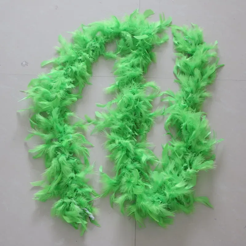 Bande de plumes de poulet de 2m, 10 pièces, Boa de plumes de dinde de couleur pour mariage, fête d'anniversaire, décorations de mariage, accessoires vestimentaires assortis