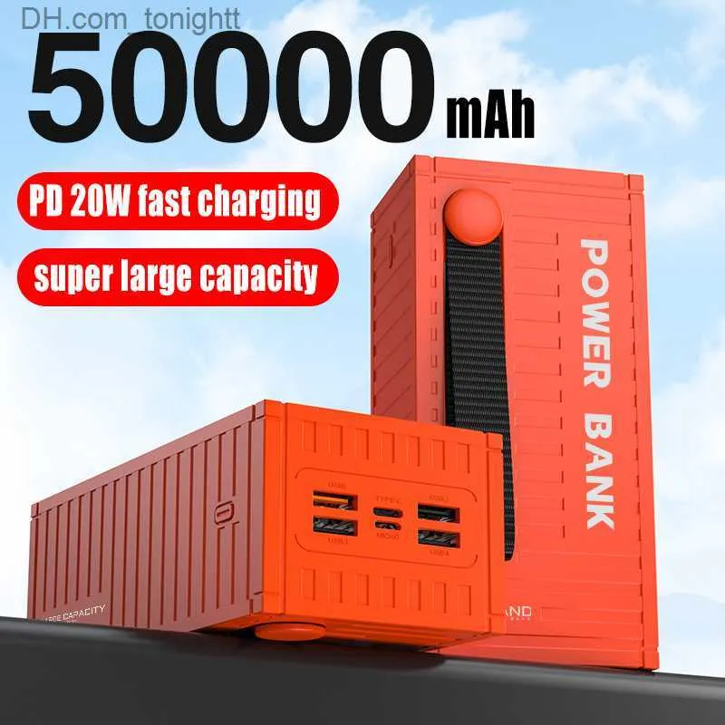 50000mAh Power Bank PD 20W Portable Camping Emergency External Battery High Capacity 30000mAh Powerbank 20000mAh Fast Charger Q230826