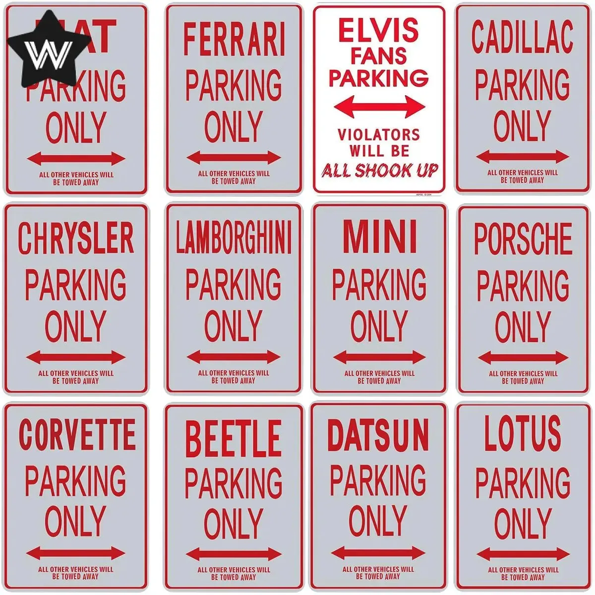 Notice Warning Tin Sign Caution Metal Poster Parking Only Tin Plate Metal Sign Vintage Wall Sticker Retro Style Plaque Man Cave Outdoor Decor 30X20CM w01