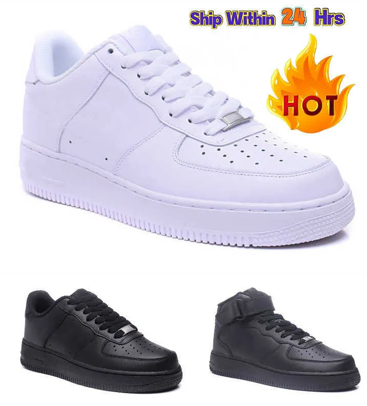 Klassiska krafter låga casual skor för män kvinnor Utility Triple Black White Shoe Airforces Shadows Men Trainers Sneakers Outdoor Shoes