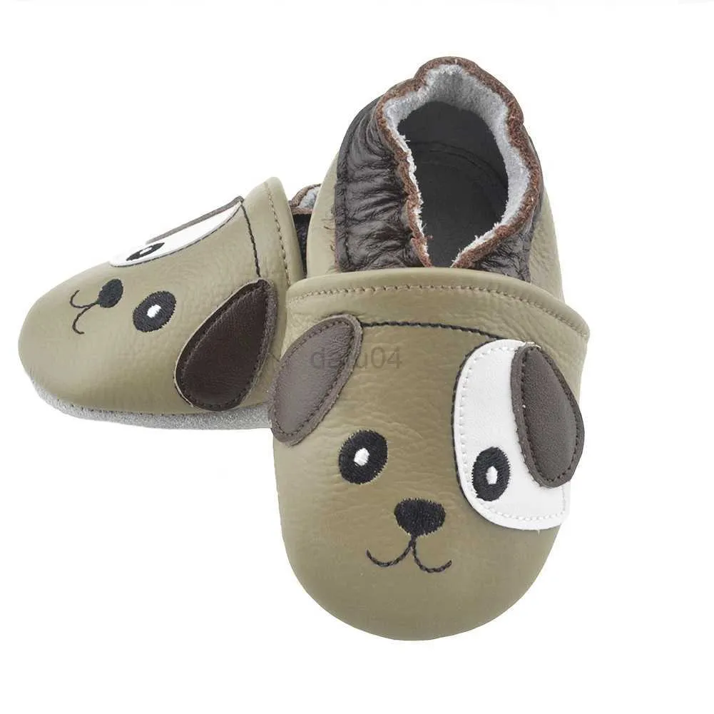 First Walkers First Walker Baby Shoes Animal äkta läder Baby Moccasins Soft Sole Boy Slippers Toddler Shoes Non-Slip Infant Shoes Boy L0826