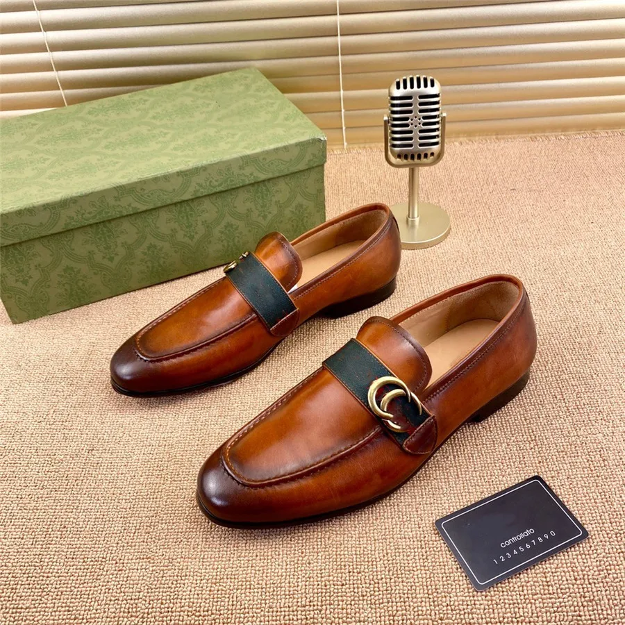 13model Herren-Retro-Casual-Business-Schuhe, Mikrofaser-Leder, quadratische Zehenpartie, Slip-on-Schnalle, Herren-Designer-Luxuskleid, Büro-Wohnungen, Herren, Hochzeit, Party, Oxfords