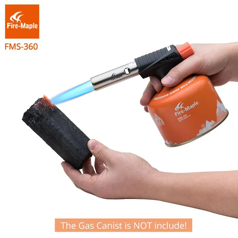 Kitchen Fire Maple Gas Torch Ignition Lighter Igniting Flame Gun Carbon Lance Highpower Bbq Portable Outdoor Camping Cooking Fms360