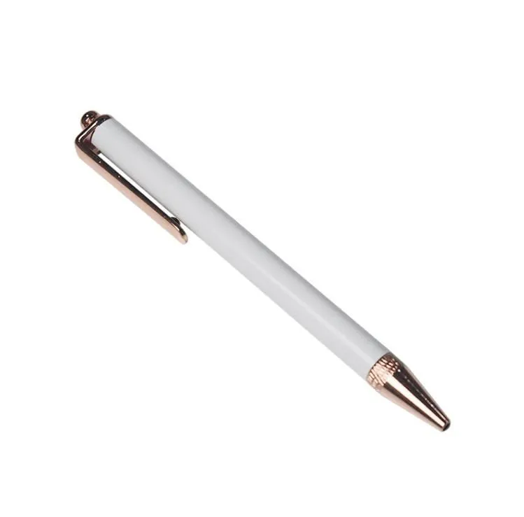 Sublimation Ballpoint Pens Blank Heat Transfer White Zinc Alloy Material Customized Pen School Office Supplies Writing