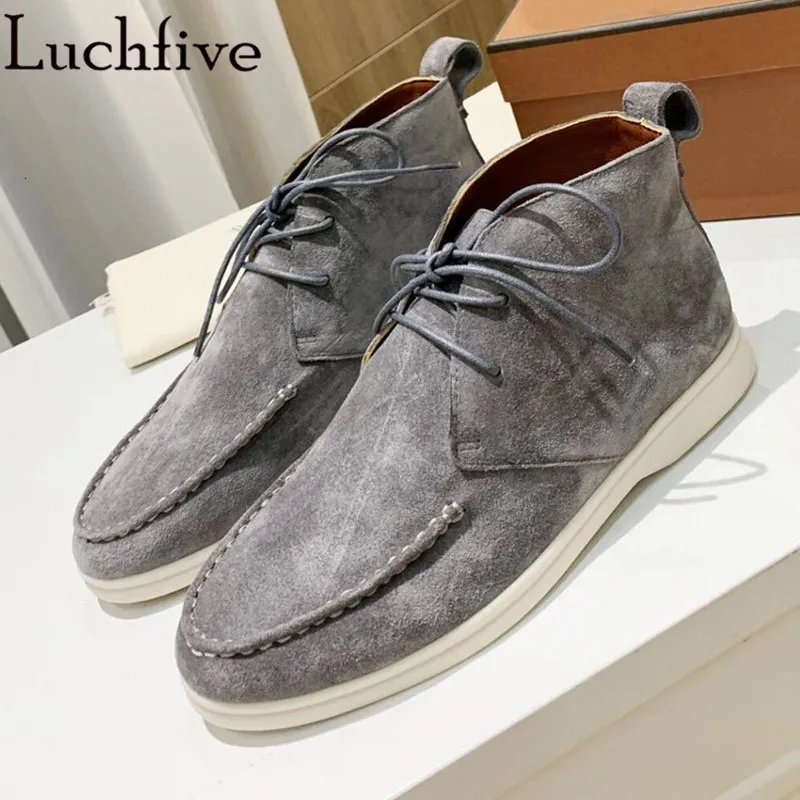 Chaussures habillées hommes haute aide à lacets mocassins plats chaussures en cuir véritable daim chaussures de loisirs printemps automne confort marque chaussures homme 230825