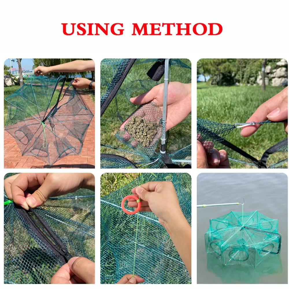 Combo Mesh For Fishing Net/Tackle/Cage Folding Crayfish Catcher