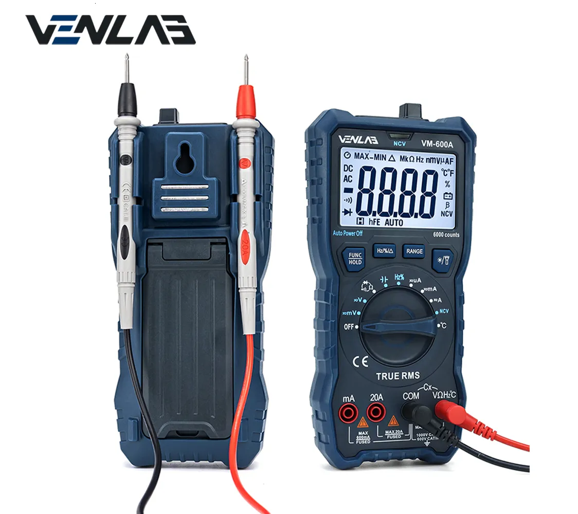 Multimeter Unit Trms TRMS Digital Multimeter - Auto Range 1000V 20A AC/DC Voltage Tester ...