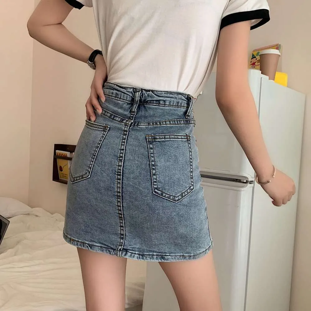 Gonna di store jeans elasticizzata