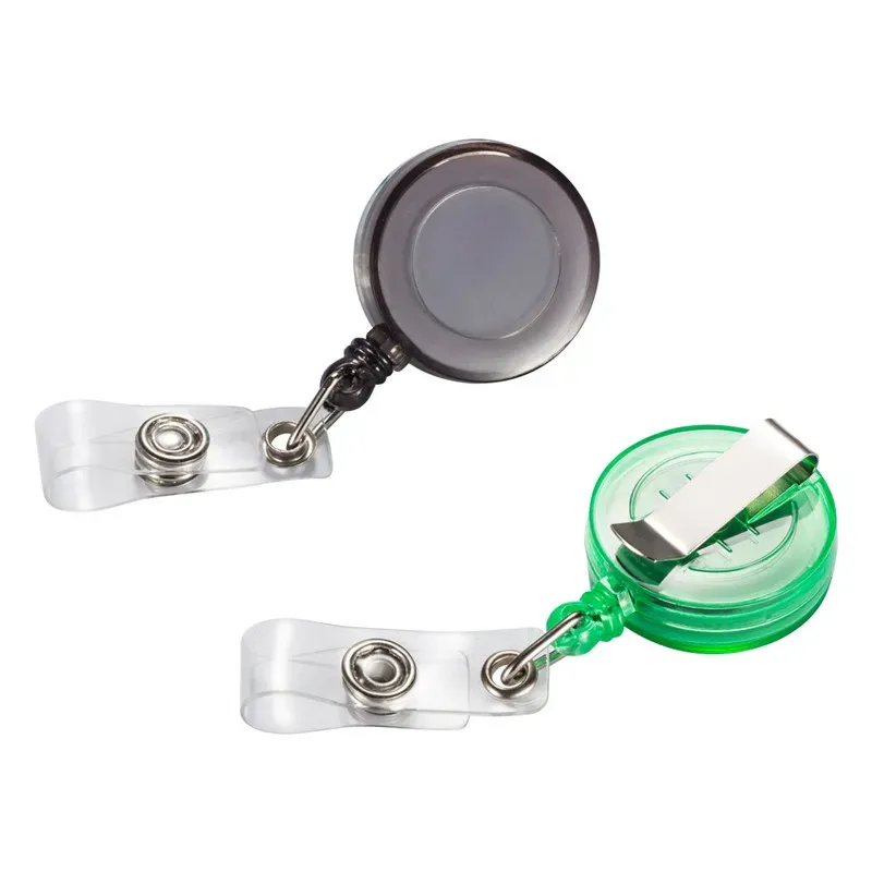 Clip on Retractable Badge Reel with Belt Clip for ID Cards Badge Key Keychain Holders Keep ID Key Cell phone Safe