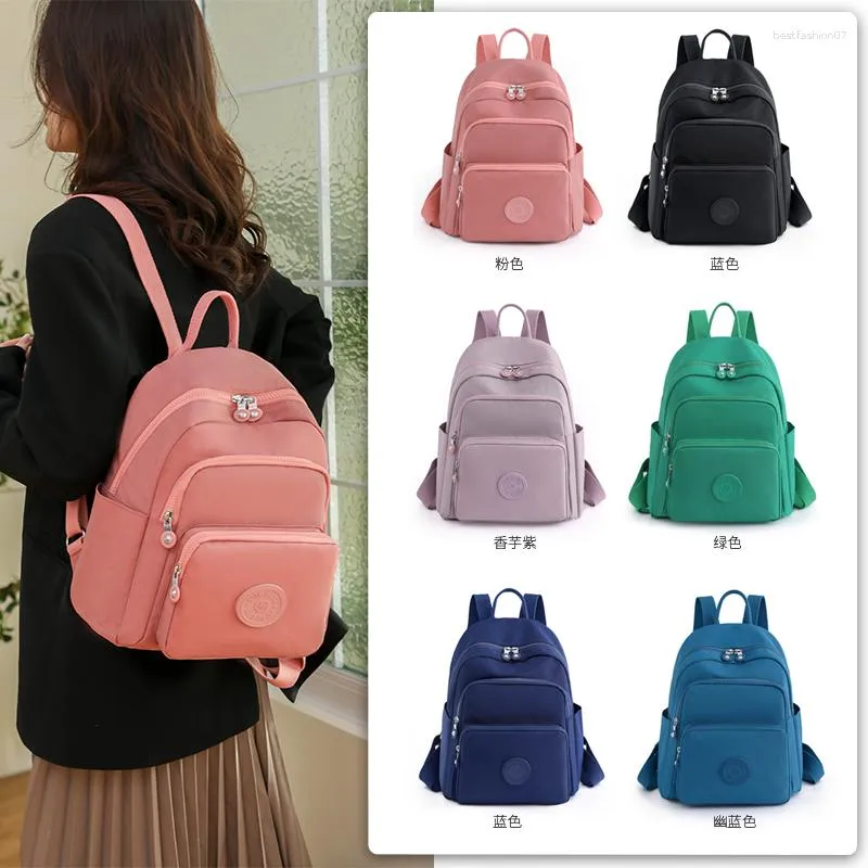 School Bags Women Fashion Backpack College Girls Bookbag Cute BagPack Lady Vintage Small Mochila Feminina Shoulder Bag Black Travel Brand