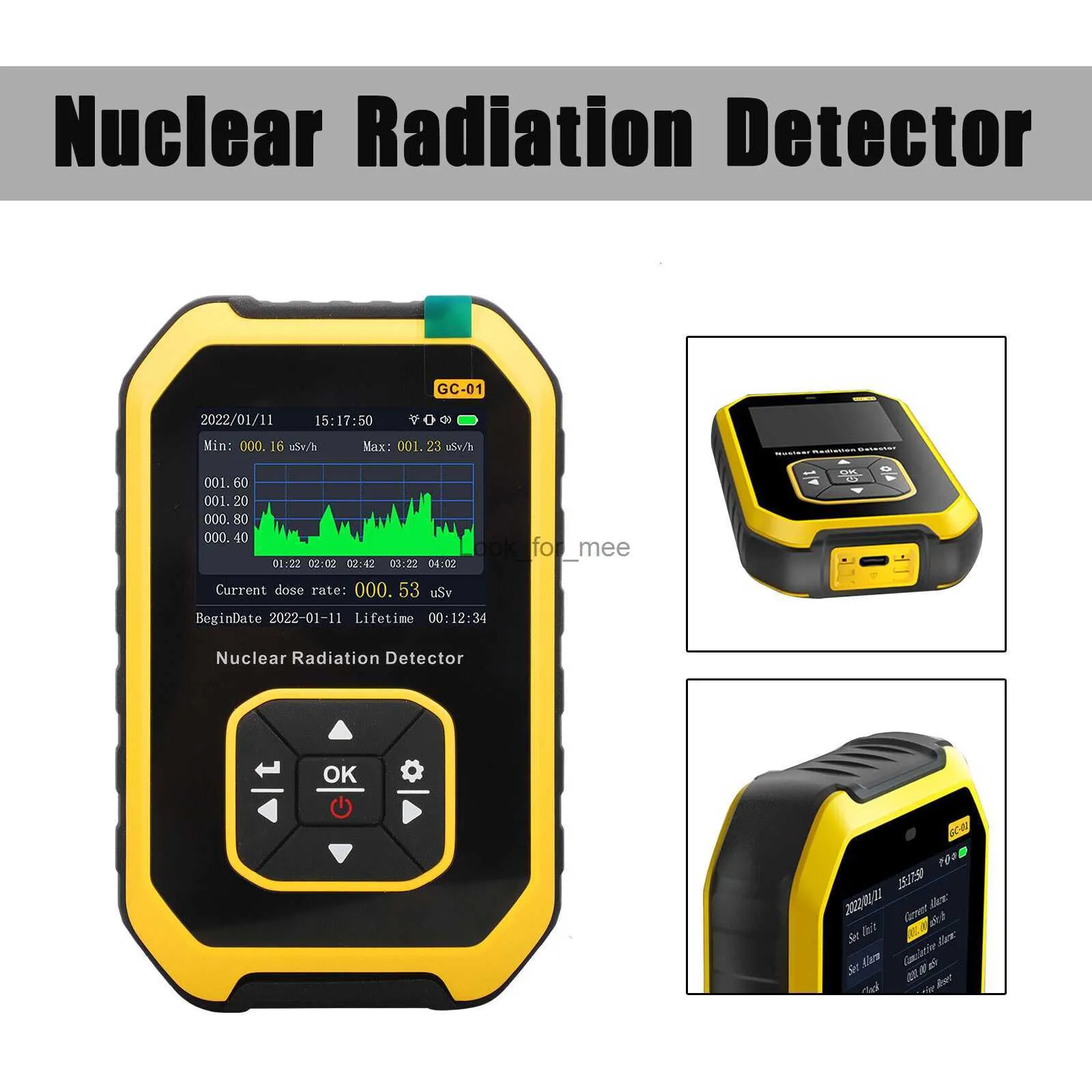 Areeyourshop GM Geiger Counter Tüp Nükleer Radyasyon Dedektörü X-ışını Dozimetre Monitörü HKD230826