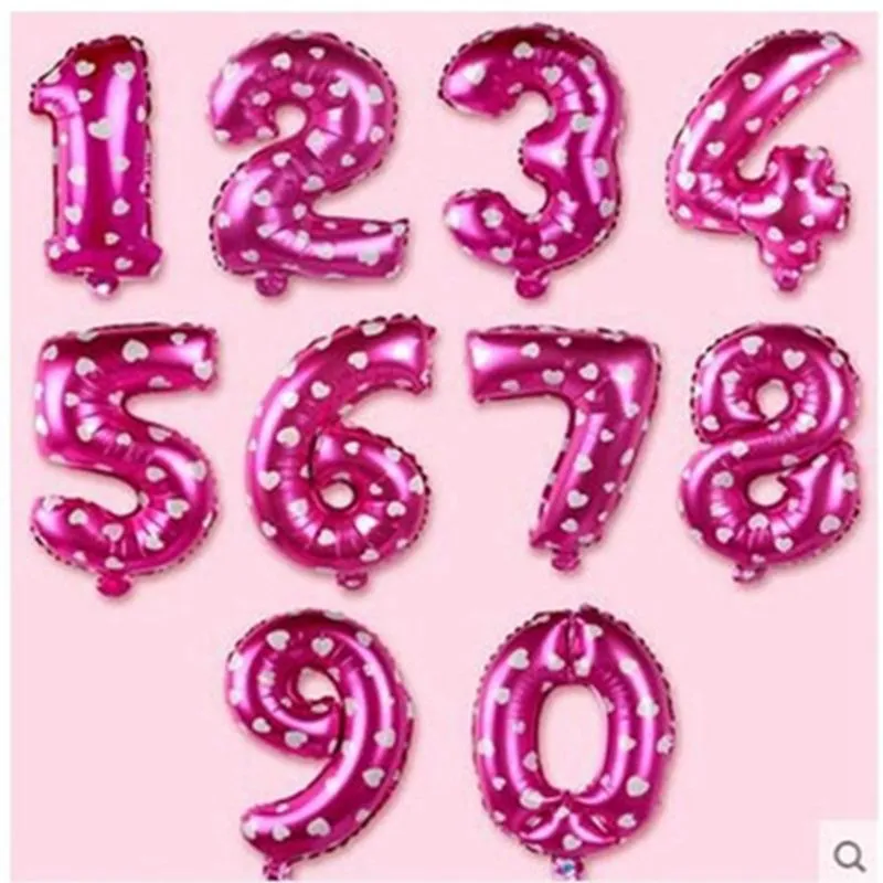 최고 32 인치 호일 생일 풍선 골드 실버 블루 번호 0-9 헬륨 풍선 생일 축하합니다 웨딩 파티 장식 어린이 장난감 글로 보스 DBC