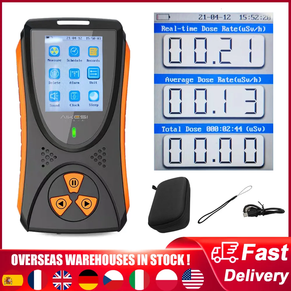 Stråltestare HFS-10 Kärntröjningsdetektor GM Geiger Counter Dosekvivalent Real Time Monitor EMF Mätare Överskridande larmdosimeter 230825