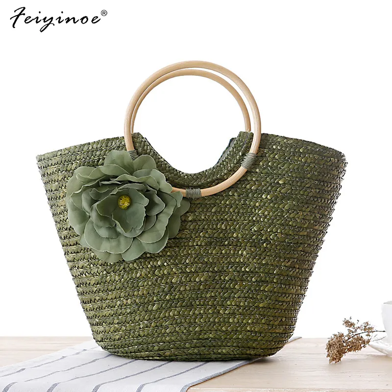 Sacos de noite Mulheres Bolsa de Verão Compõe Mão Tecido Saco Flor Mão Carry Saco de Palha Saco de Praia Bolsas Crossbody Sacos Mobile Phone Bag 230825