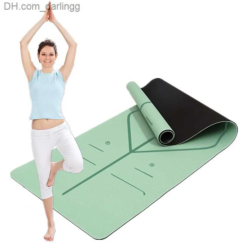 High Quality 6mm TPE Double Layer Non Slip Yoga Pilates Mat With