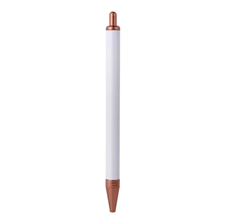 Sublimation Ballpoint Pens Blank Heat Transfer White Zinc Alloy Material Customized Pen School Office Supplies Writing