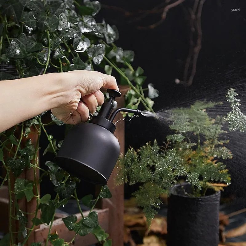 Watering Equipments Garden Tools 304 Stainless Steel Pot Flowers For Home Gardening Retro Black Mini Metal