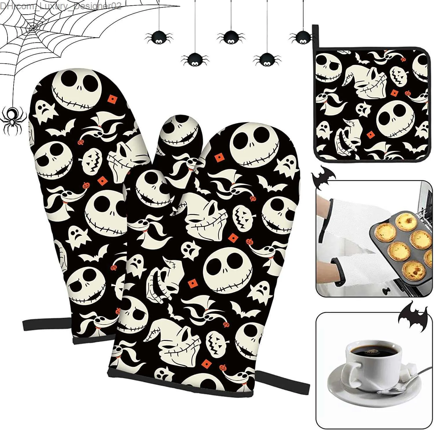 2pcs/set Christmas Microwave Oven Gloves Kitchen Household Baking