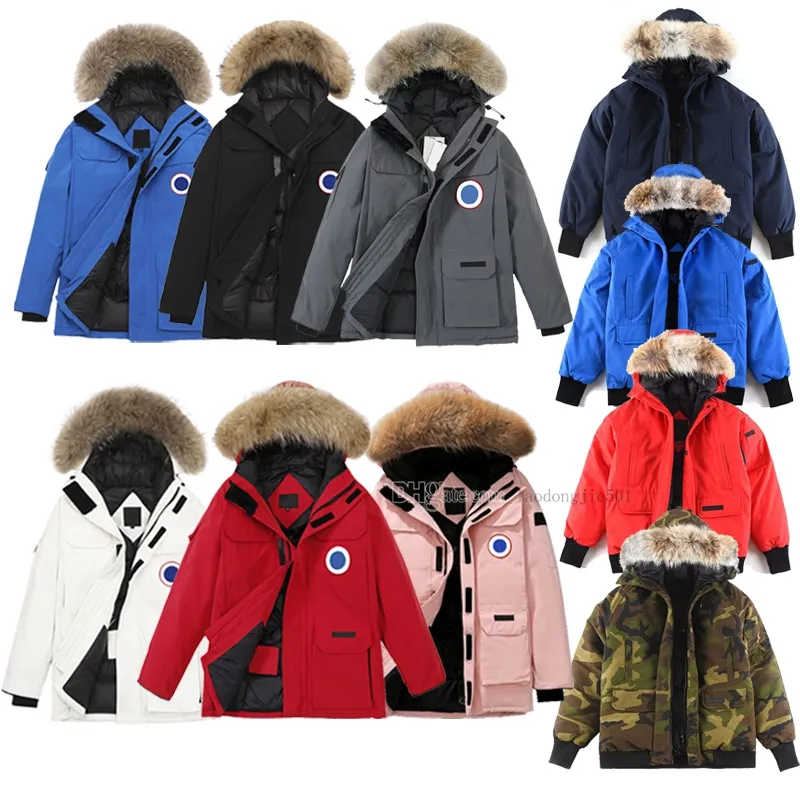 Designer Mens Jacket Winter Windproof Warm Down Jacket Huvjackor Canadian Goose Par Sweatshirts Tops Outwear Multiple Color Parkas