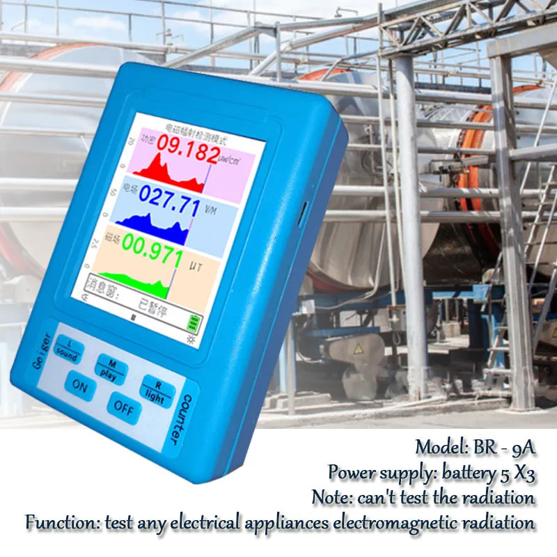 Tester di radiazioni BR-9A Rilevatore di radiazioni elettromagnetiche Tester di radiazioni elettromagnetiche di tipo semi-funzionale professionale ad alta precisione 230826