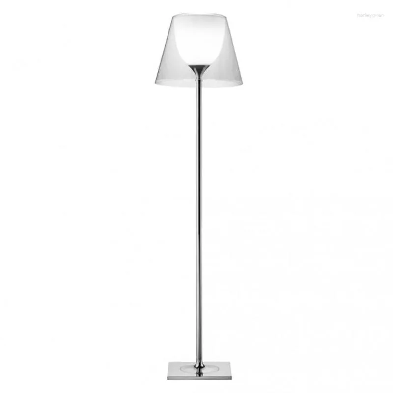 Golvlampor italienska lyxiga långa poler silver sovrum studie designer vardagsrum lampor stående bordslampa dekor belysning