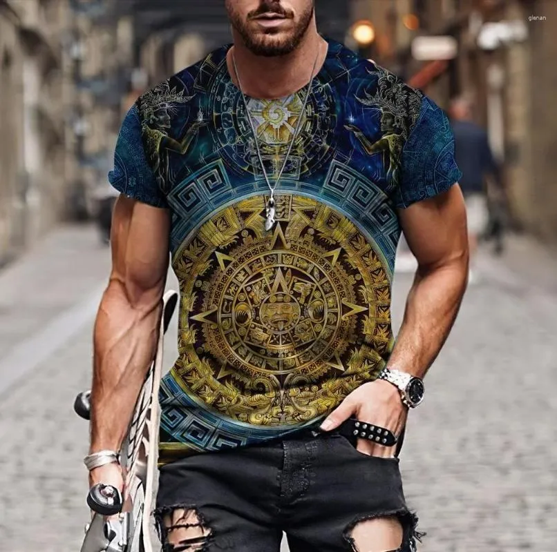 Men's T Shirts Beautiful Aztec Mexico Pattern 3D All Over Print Men Shirt Harajuku Fashion Short Sleeve Summer Streetwear Unisex Tshirt